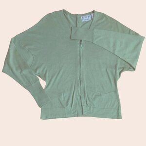 Anthropologie Field Flower Olive Green Dolman Sweater Minimalist Lagenlook Sz S